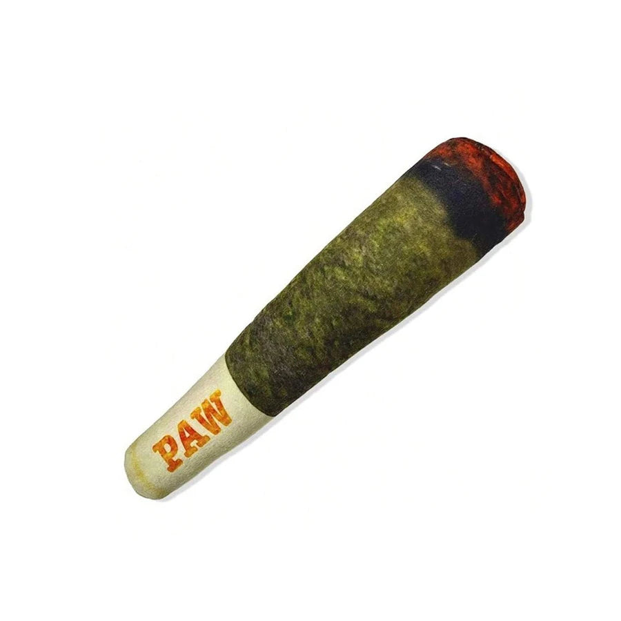 Cigar Design Plush Squeaky Interactive Dog Chew Toy