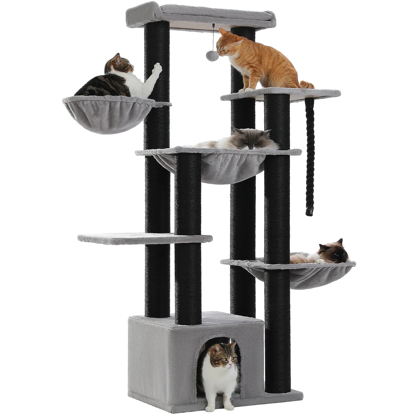 PAWZ Road Cat Tree With Multiple Levels And Hammock