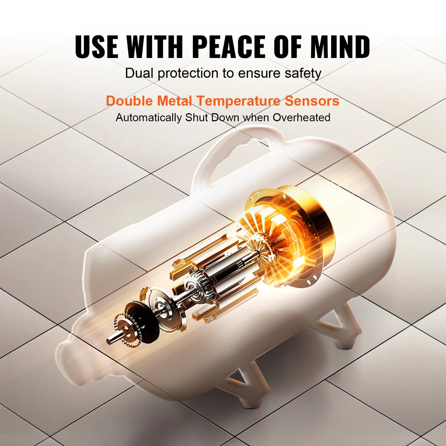 SucceBuy 2000W Dog Blow Dryer Adjustable Speed With 4 Nozzles