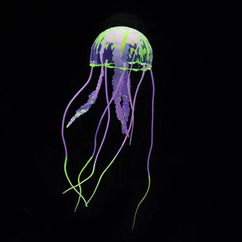 Luminous Artificial Jellyfish Aquarium Decoration For Fish Tank