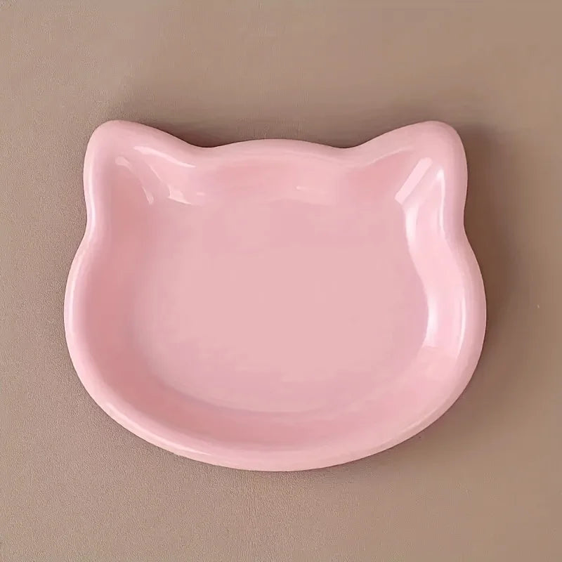 Premium Plastic Cat Food Dish Pet Bowl For Dwarf Cats