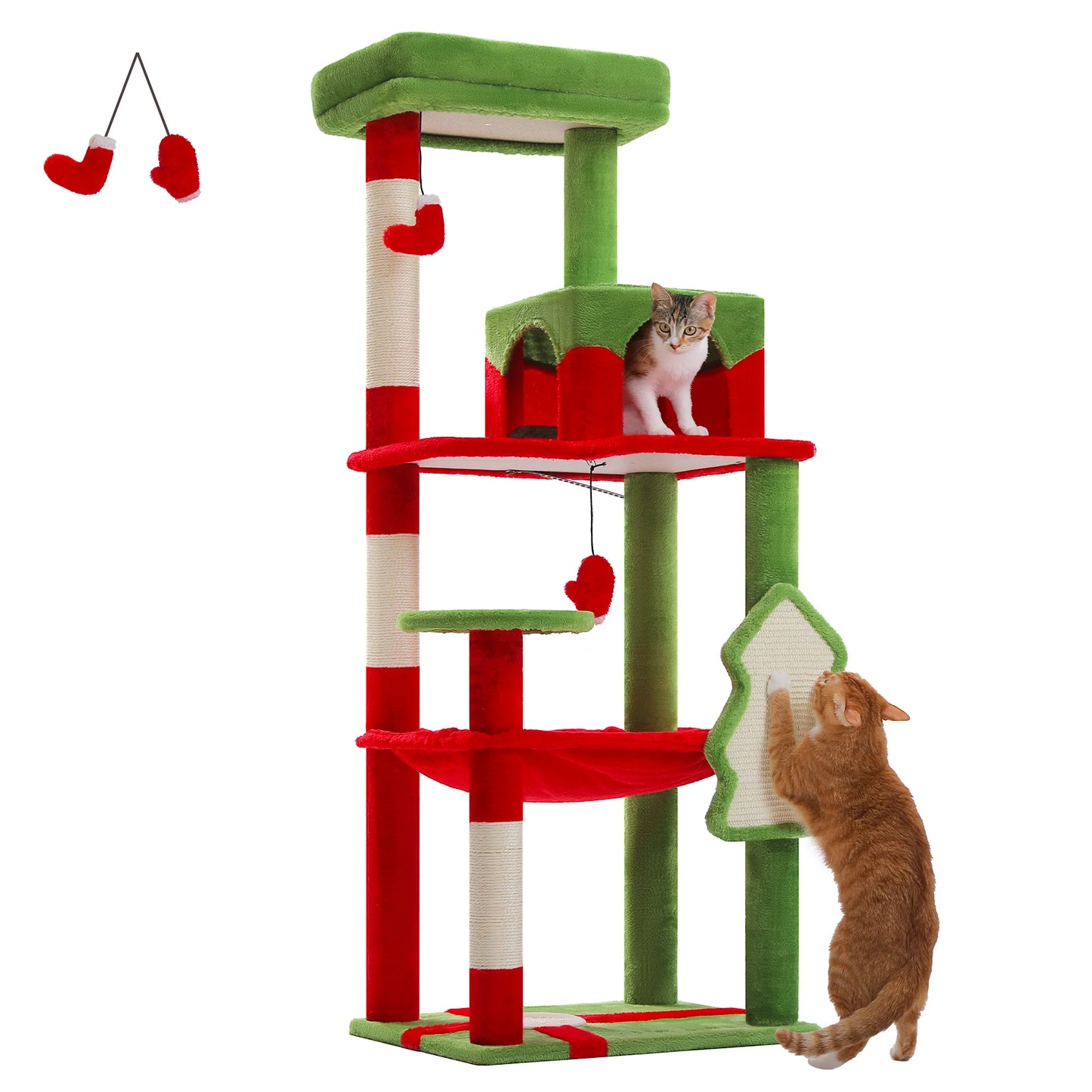 PAWZ Road Indoor Cat Tree FiveLevel Large Cat Hammock Tower