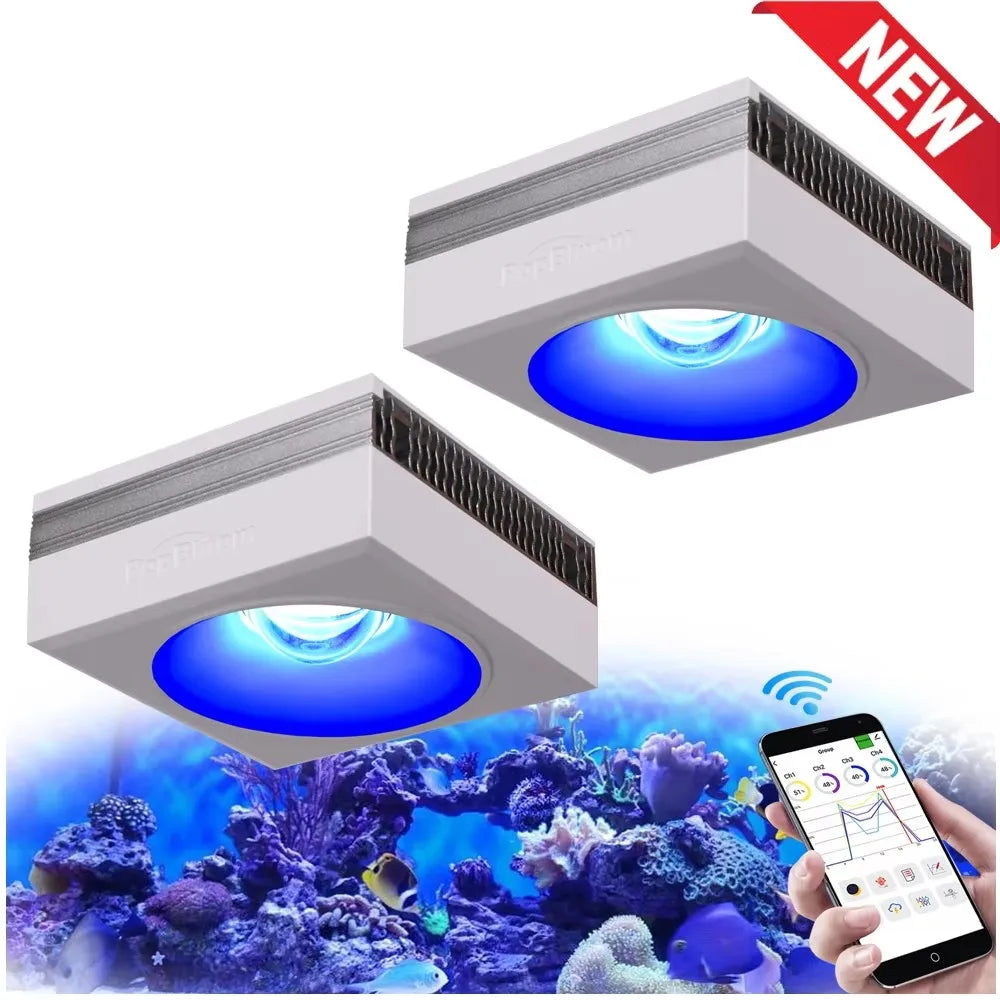 PopBloom RL90 WiFi Aquarium Light Full Spectrum For Reef Tanks