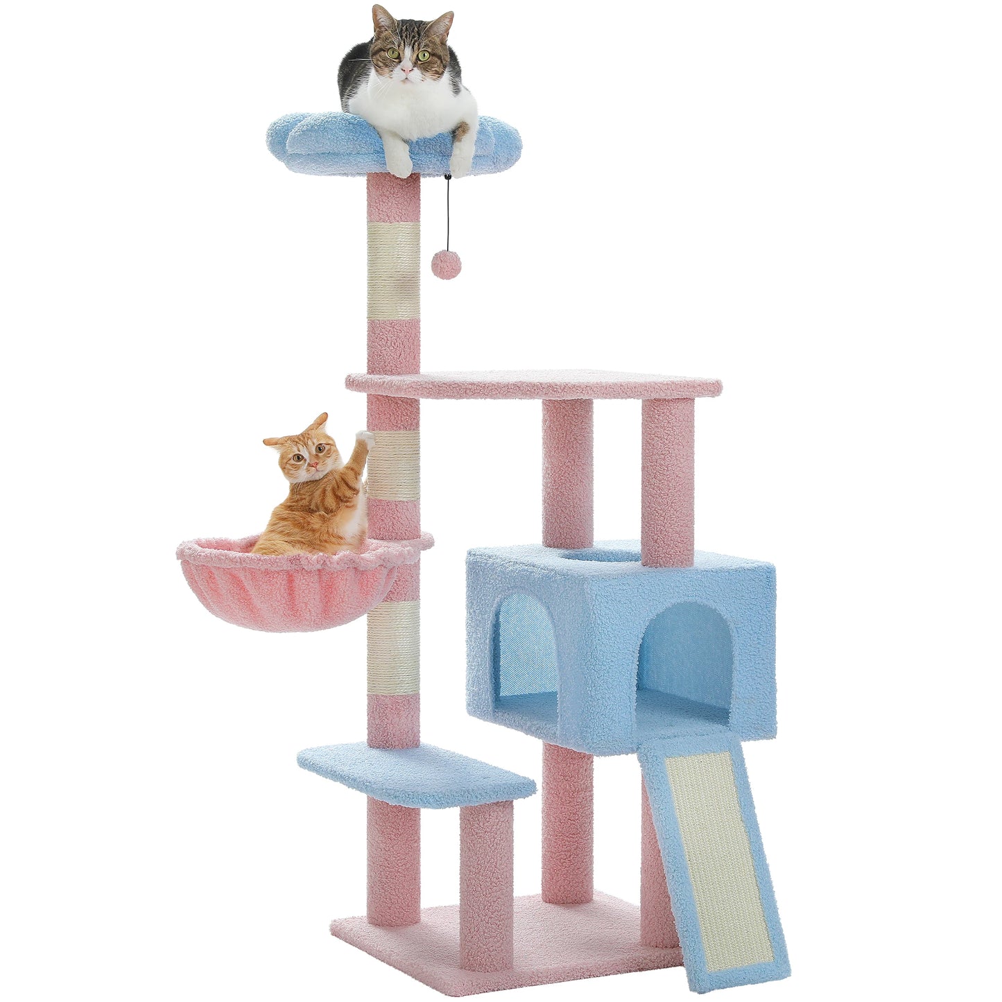 PAWZ Road Flower Cat Tree Multi Level Cat Tower With Sisal Covered Posts