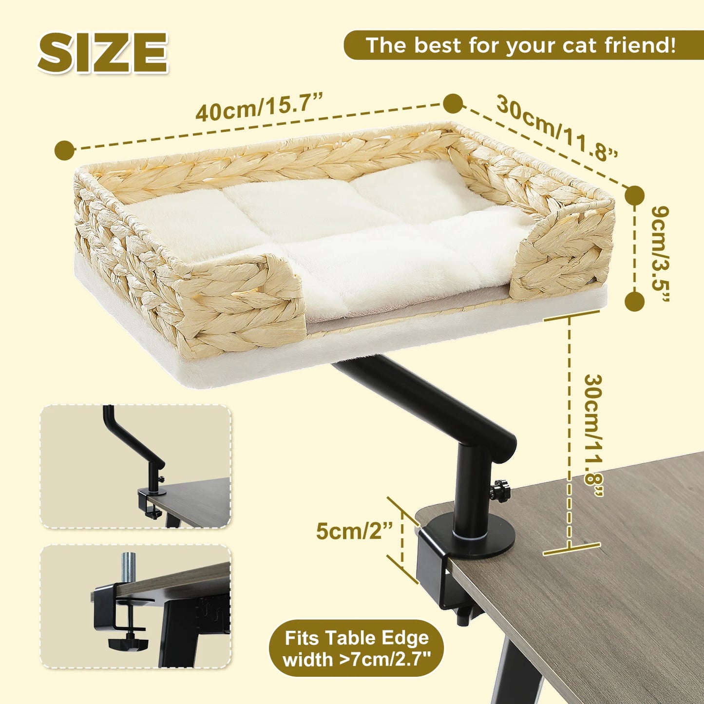 PAWZ Road Cat Desk Bed 360 Degree Rotatable Stand Hammock