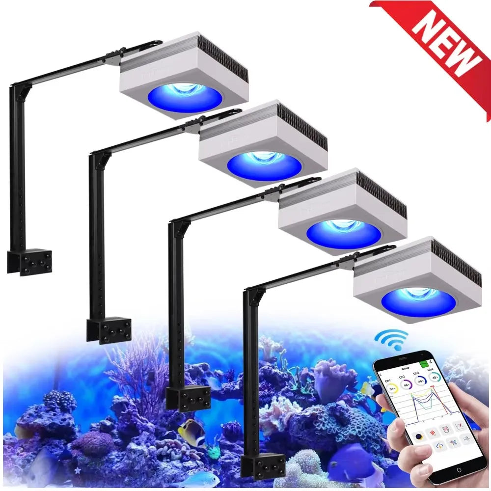 PopBloom RL90 WiFi Aquarium Light Full Spectrum For Reef Tanks