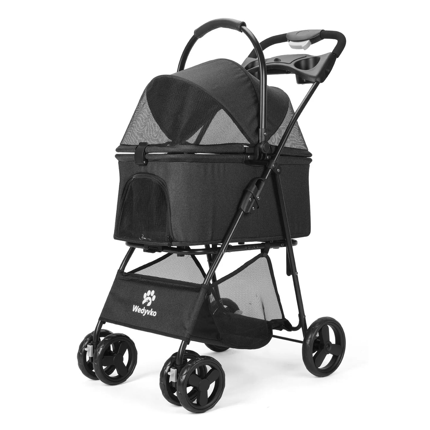 3 In 1 Pet Stroller With Removable Carrier For Small Medium Dogs Cats