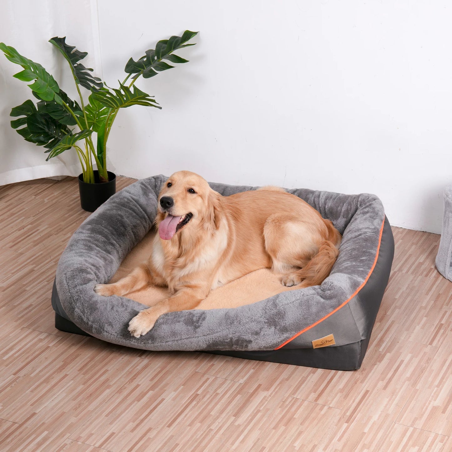 BINGOPAW Orthopedic Memory Foam Dog Bed Waterproof Bolstered Quilted