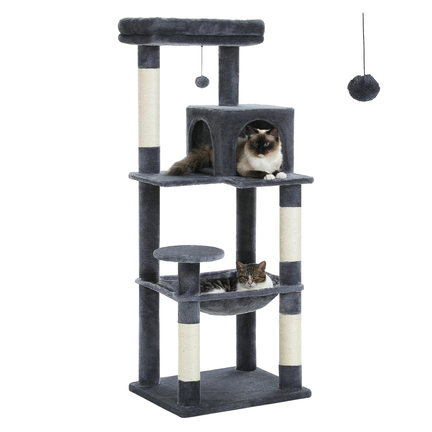 PAWZ Road Indoor Cat Tree FiveLevel Large Cat Hammock Tower