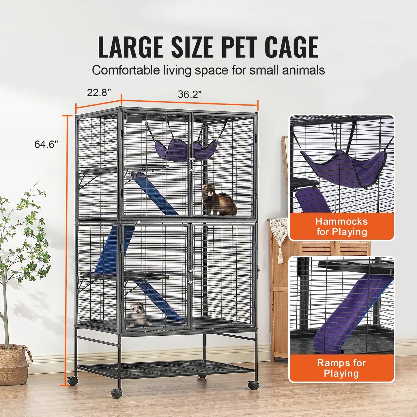 SucceBuy 4 Tier Critter Nation Cage For Small Animals