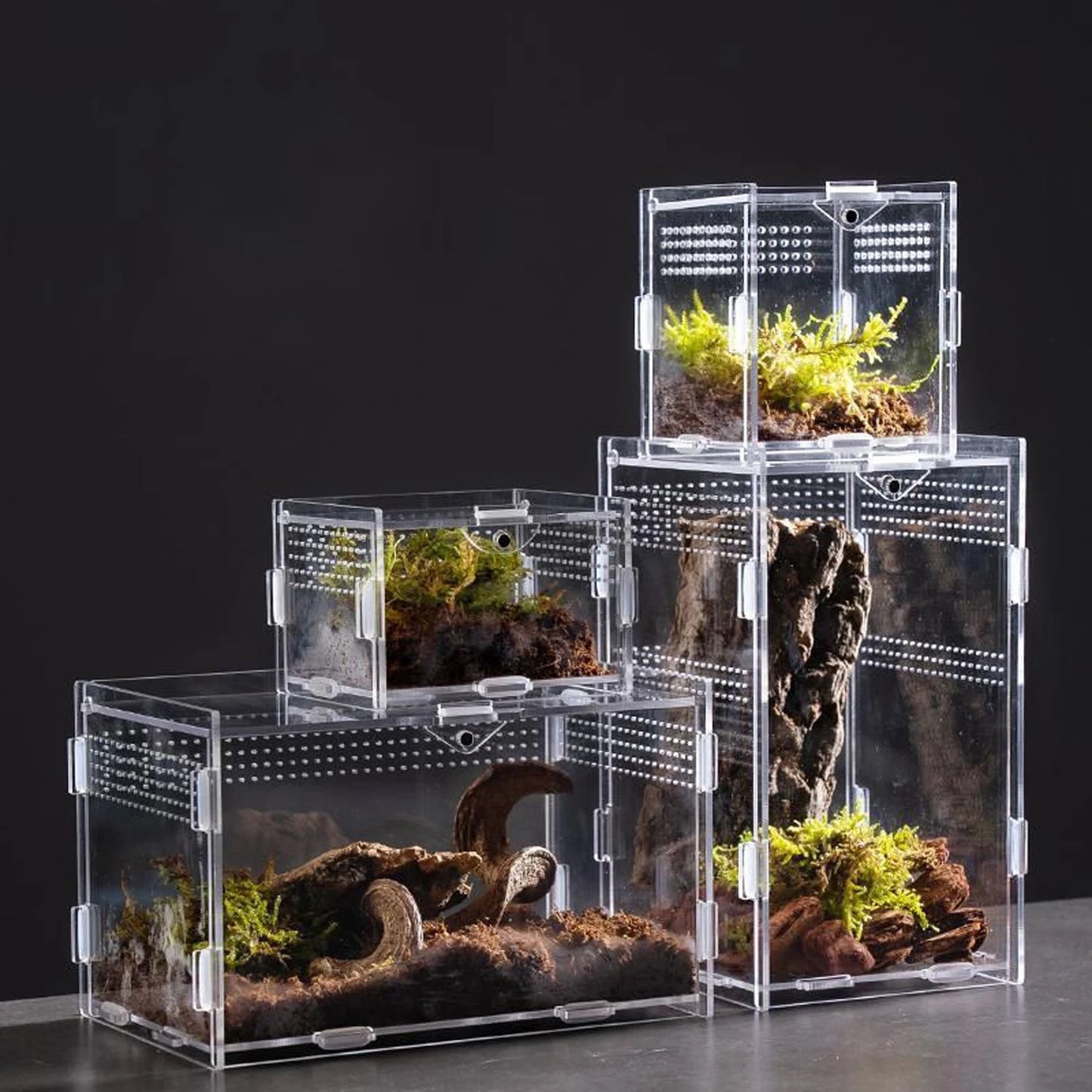 Acrylic Reptile Breeding Box Terrarium Enclosure For Turtles Tarantulas