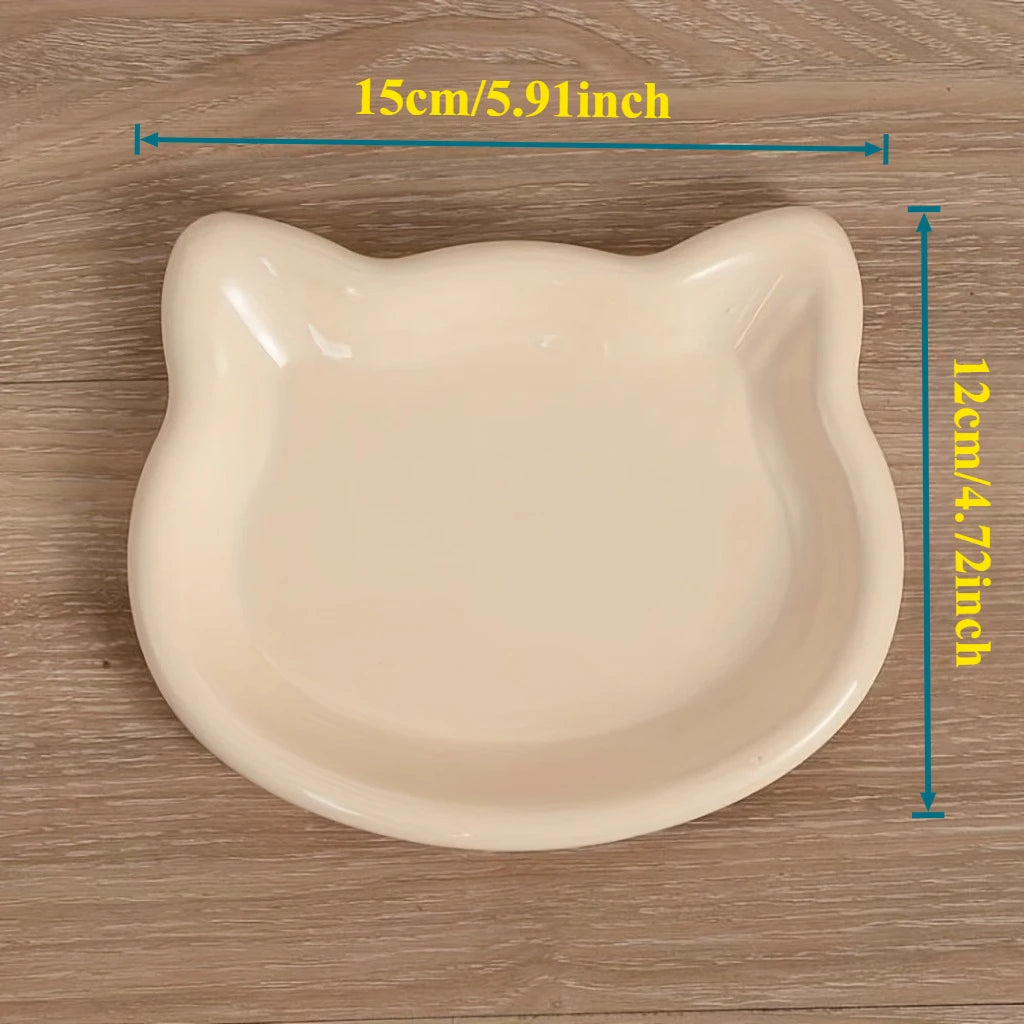 Premium Plastic Cat Food Dish Pet Bowl For Dwarf Cats
