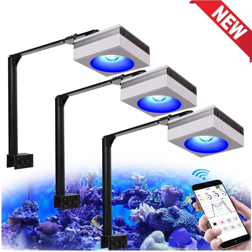 PopBloom RL90 WiFi Aquarium Light Full Spectrum For Reef Tanks