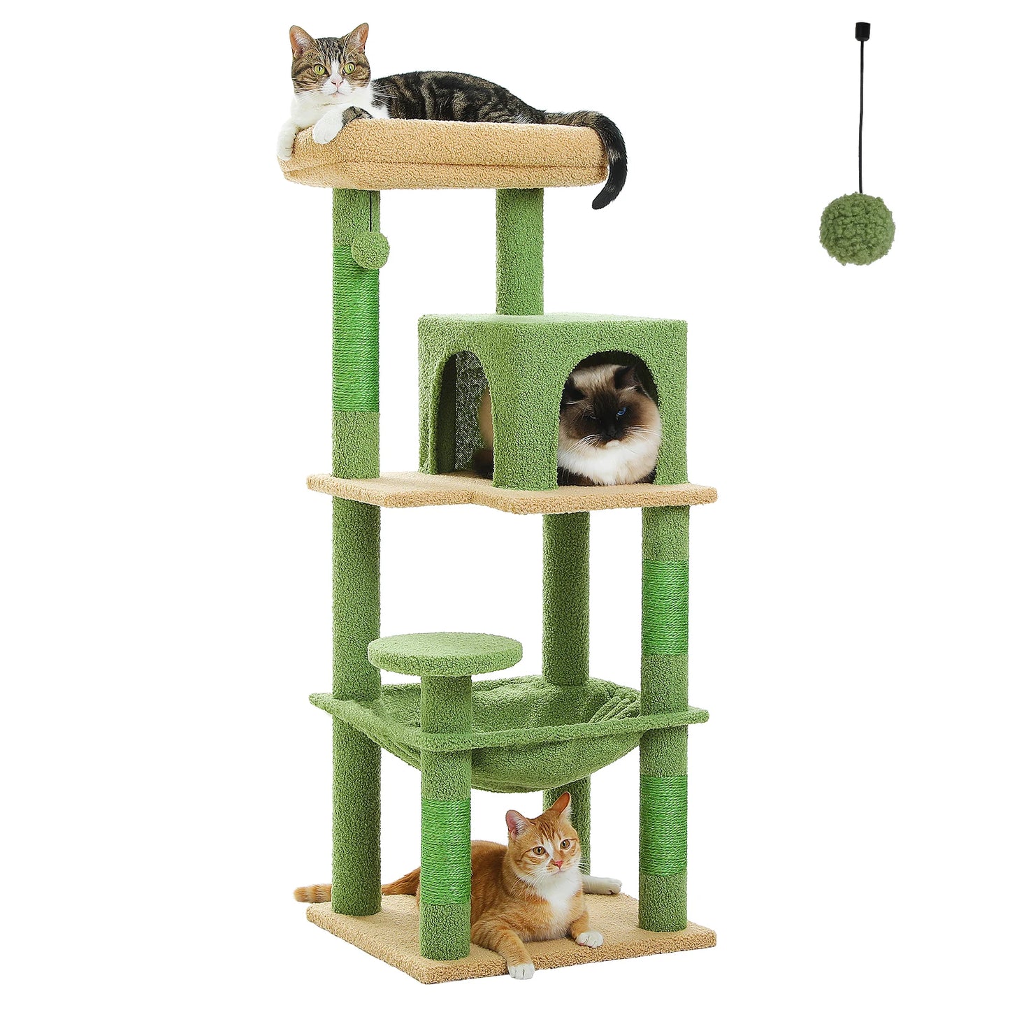 PETEPELA Cat Tree Indoor 5-Level Tower for Large Cats