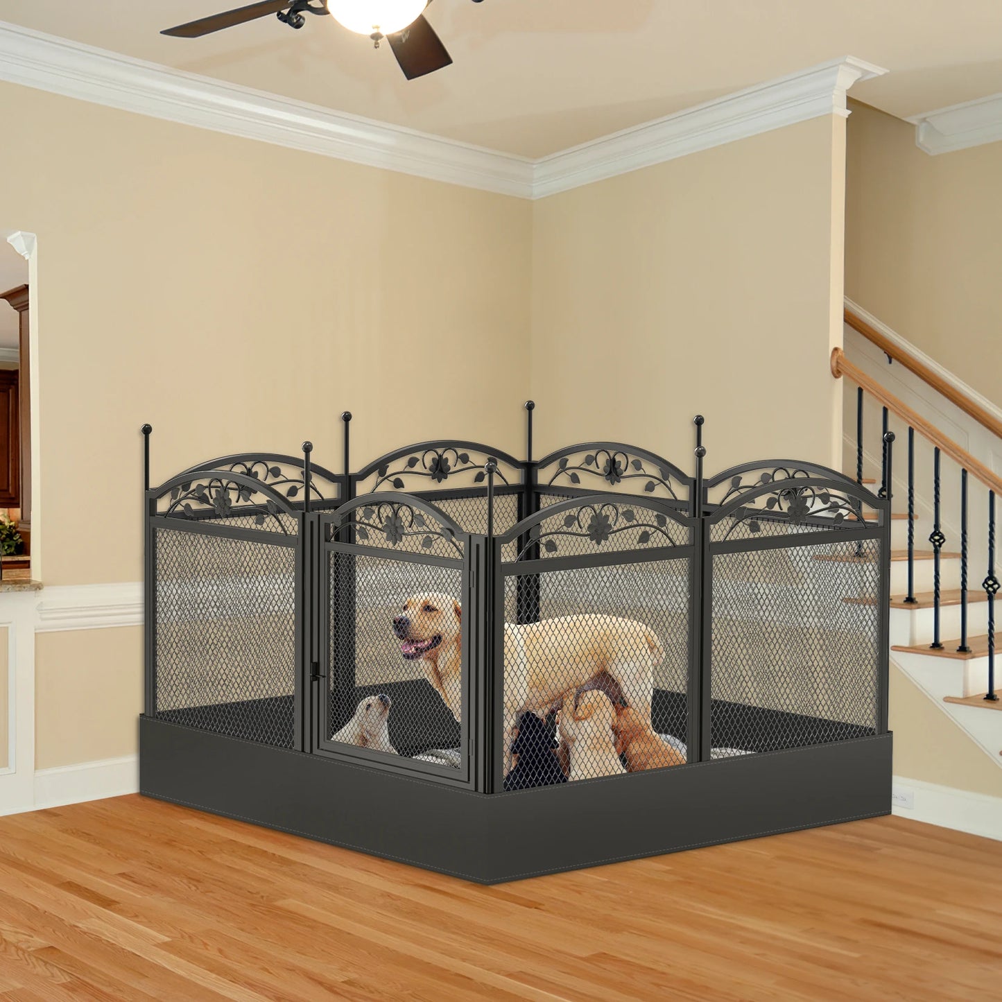 BINGOPAW 8 Panel Heavy Duty Dog Playpen For Indoor Outdoor