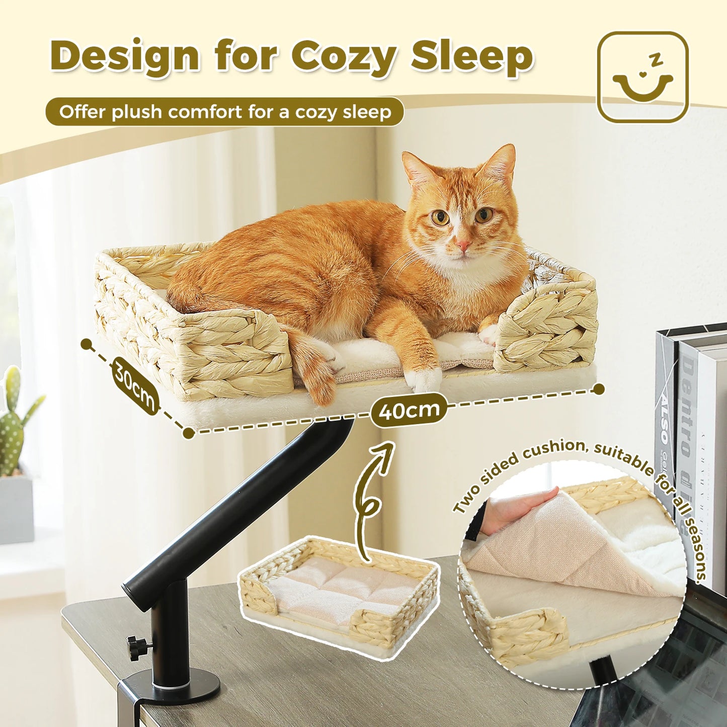 PAWZ Road Cat Desk Bed 360 Degree Rotatable Stand Hammock