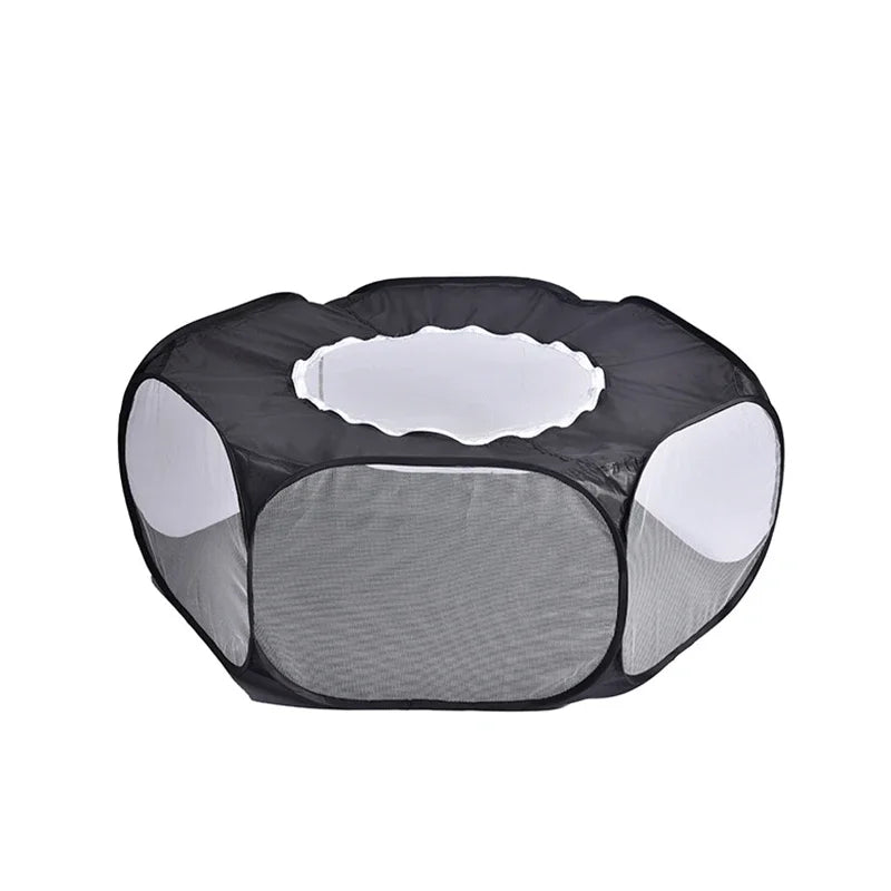 Portable Foldable Transparent Pet Cage Playpen For Cats Dogs And Small Animals