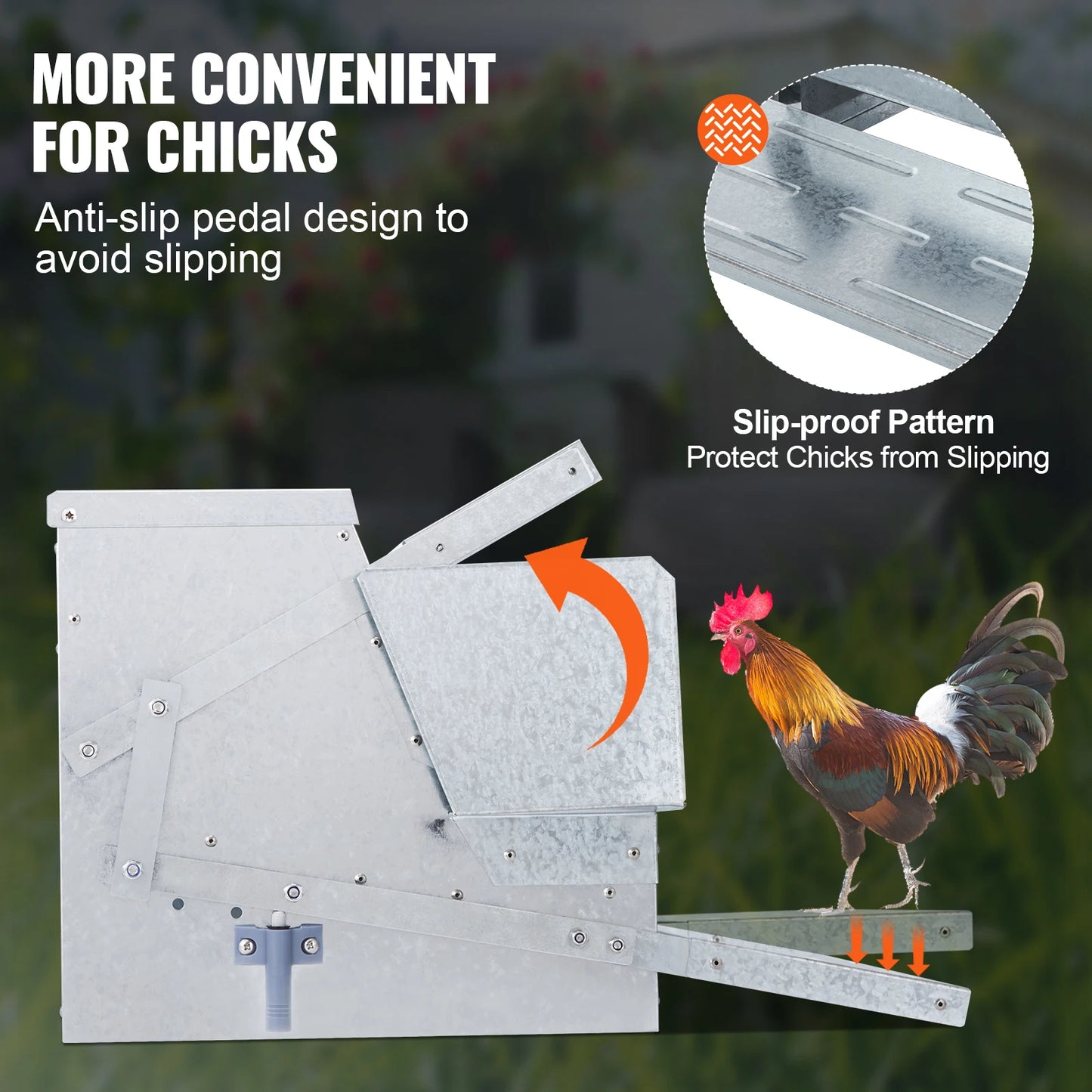 SucceBuy Automatic Chicken Feeder For Small Backyard Poultry