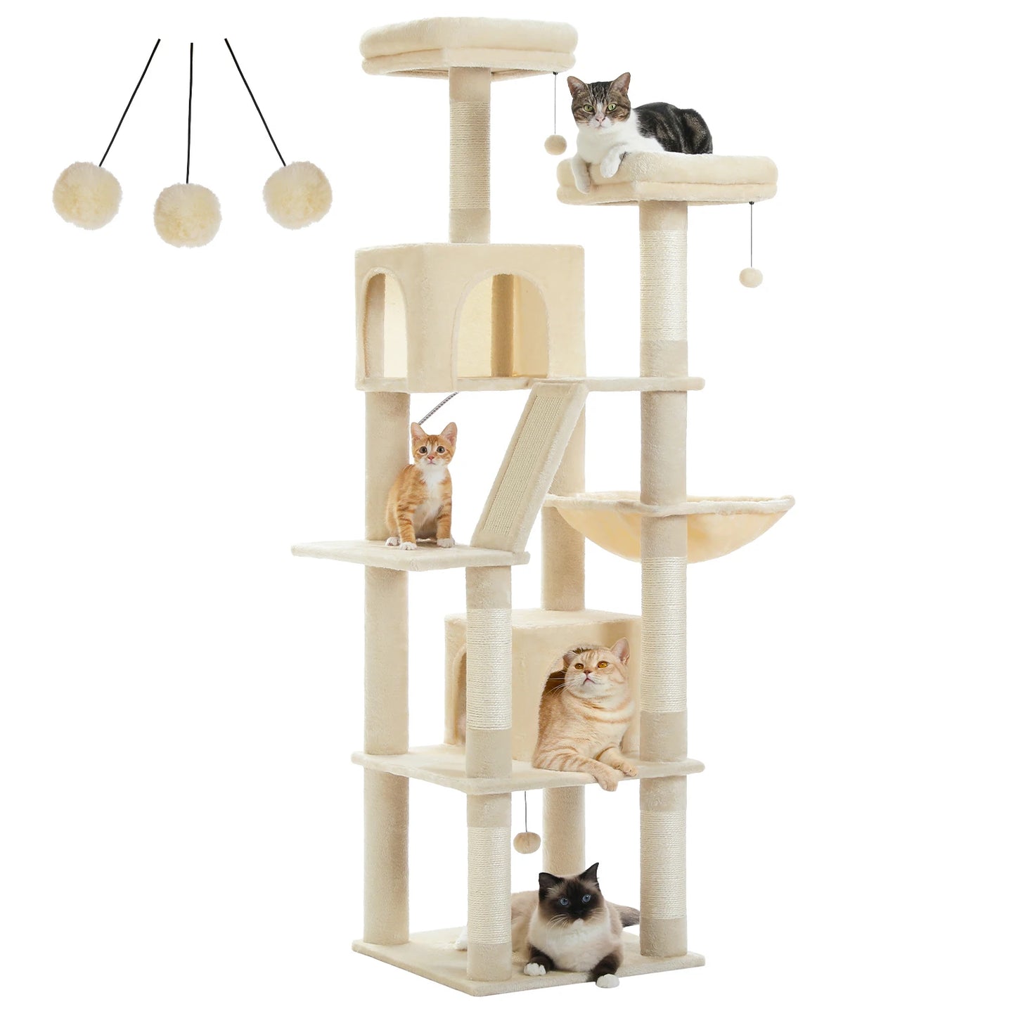PAWZ Road Large Cat Tree Tower For Indoor Cats Deluxe