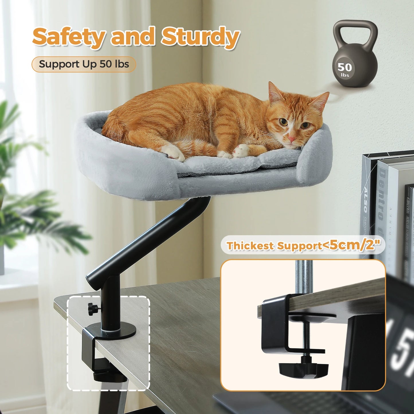 PAWZ Road Cat Desk Bed 360 Degree Rotatable Stand Hammock