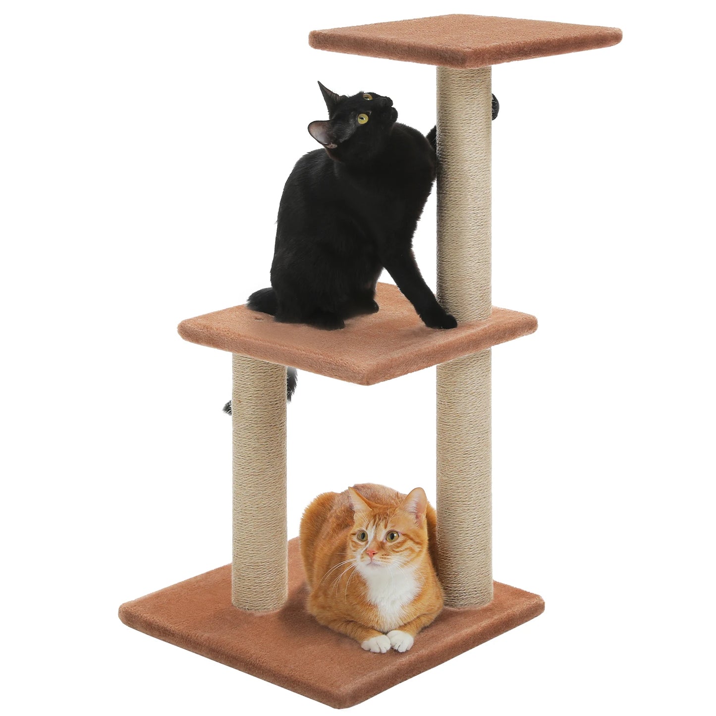 PAWZ Road Cat Tree Tower Three-Tier Cat Activity for Indoor Cats
