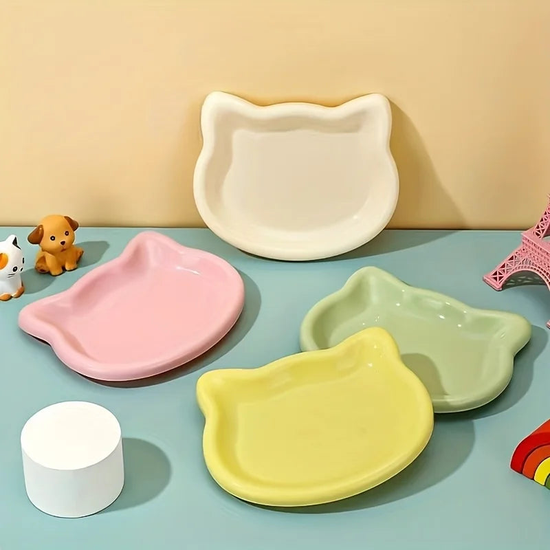 Premium Plastic Cat Food Dish Pet Bowl For Dwarf Cats