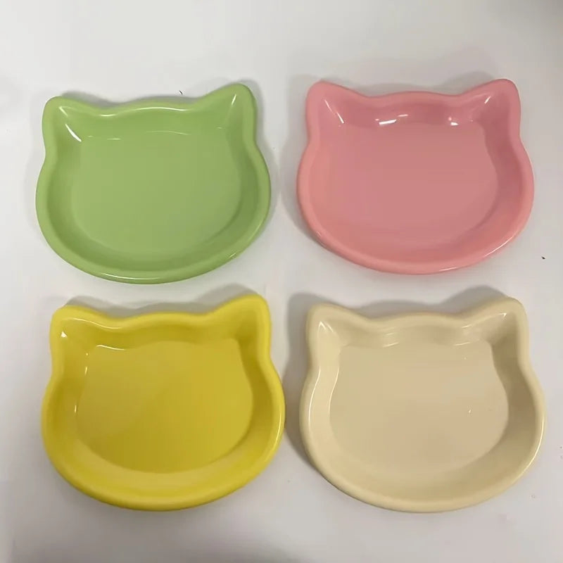 Premium Plastic Cat Food Dish Pet Bowl For Dwarf Cats