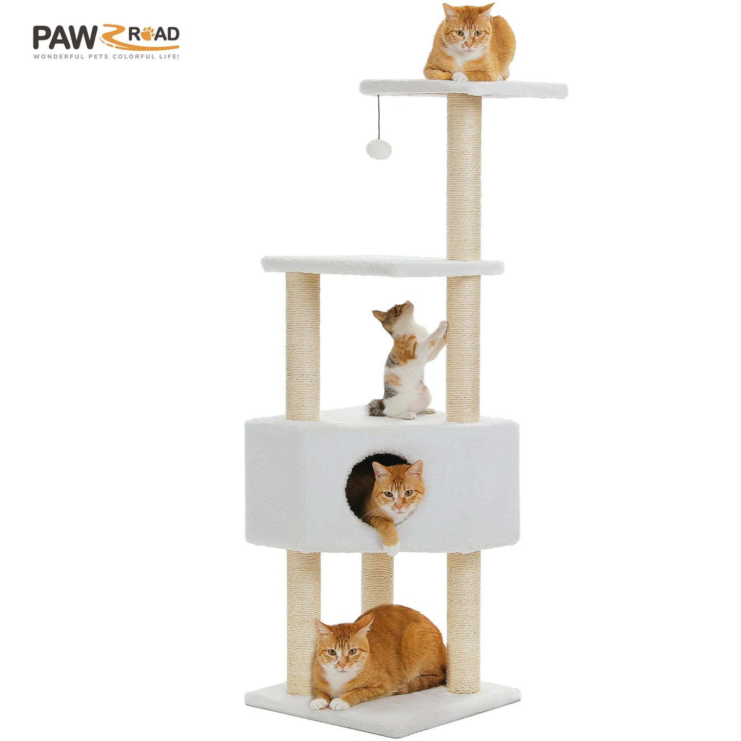 PAWZ Road Cat Tree Tower Condo For Indoor Cats Plush