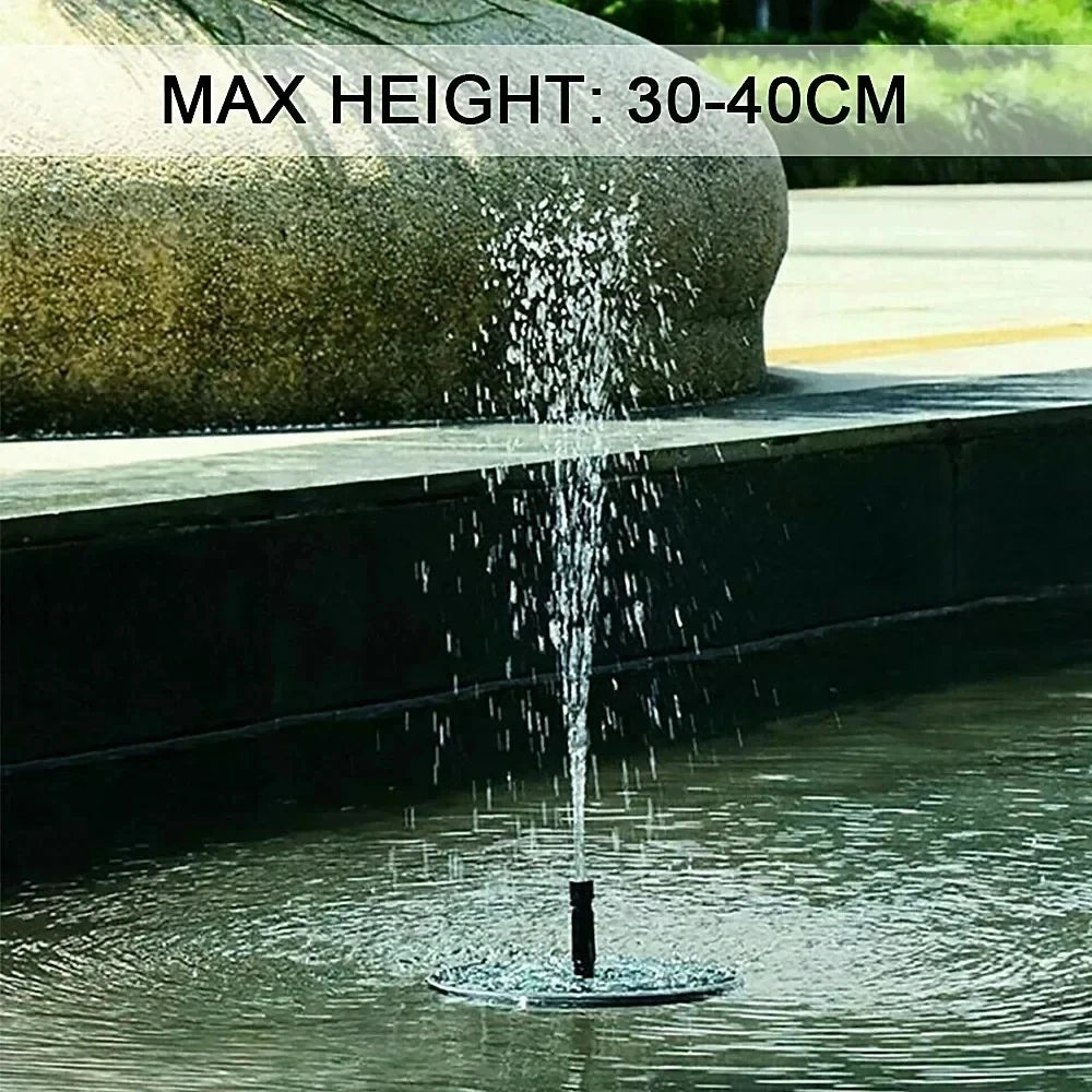 Solar Fountain Pump With Floating Panel And 4 Nozzles For Garden Pond