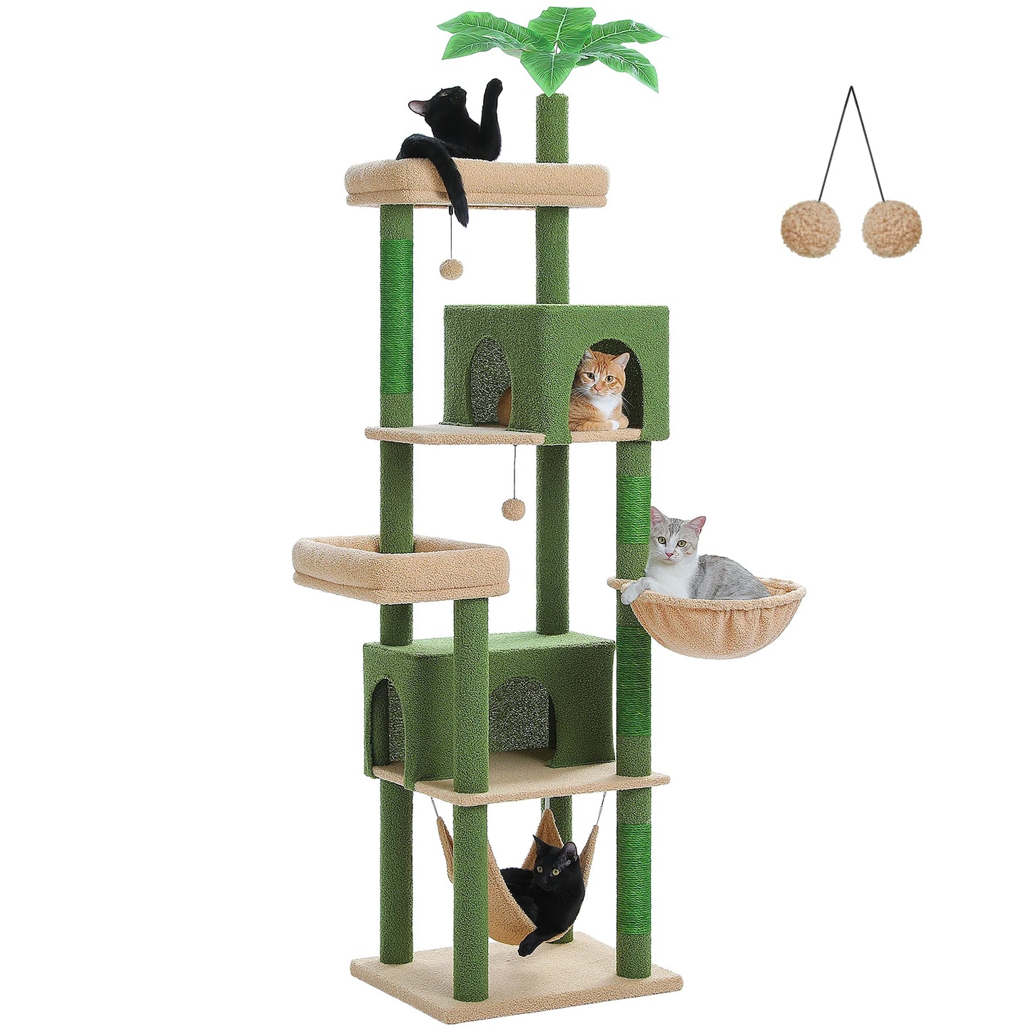 PAWZ Road Multi Level Cat Tree With Scratching Posts And Condo
