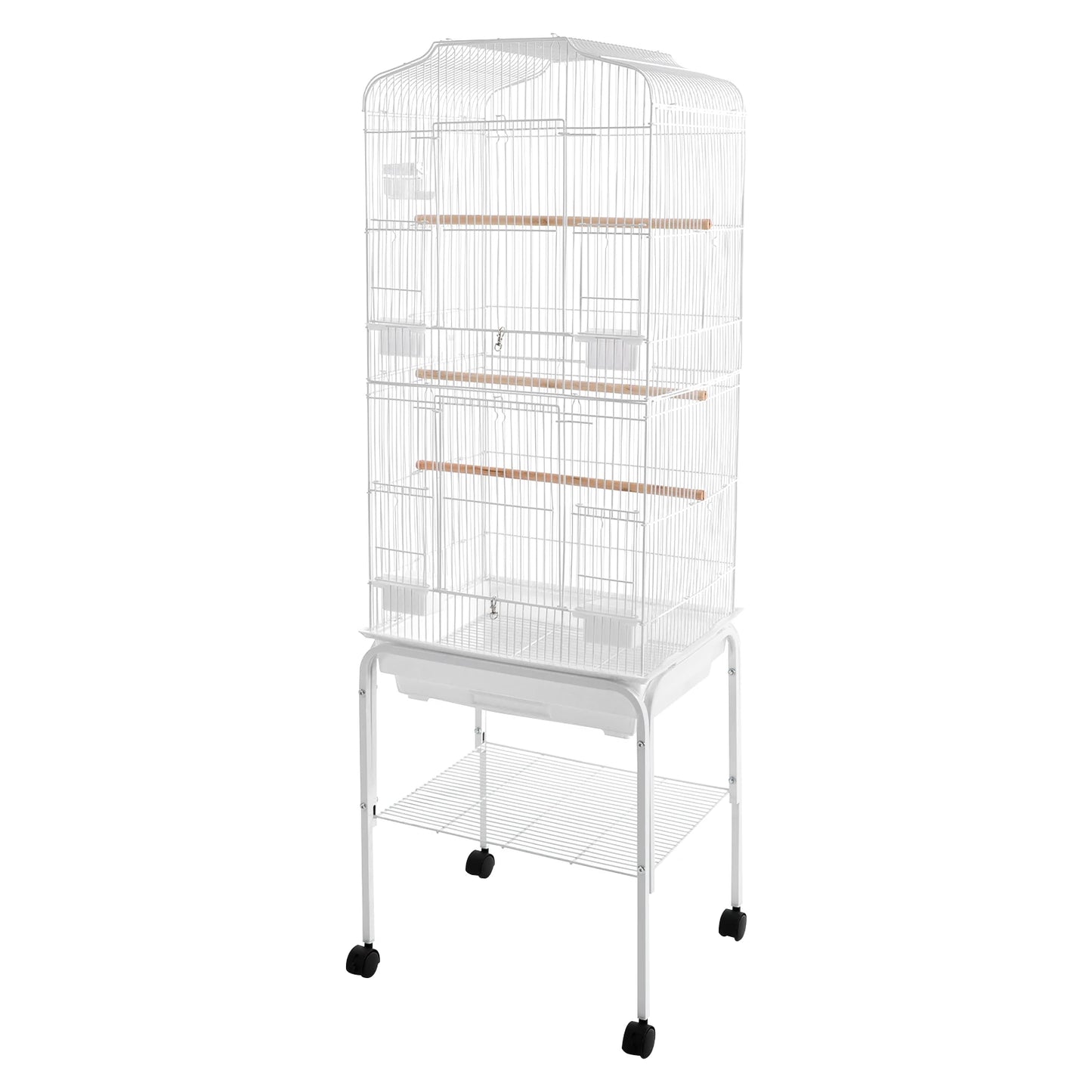 Bird Cage With Stand And Wheels For Cockatiels Parrots Finches