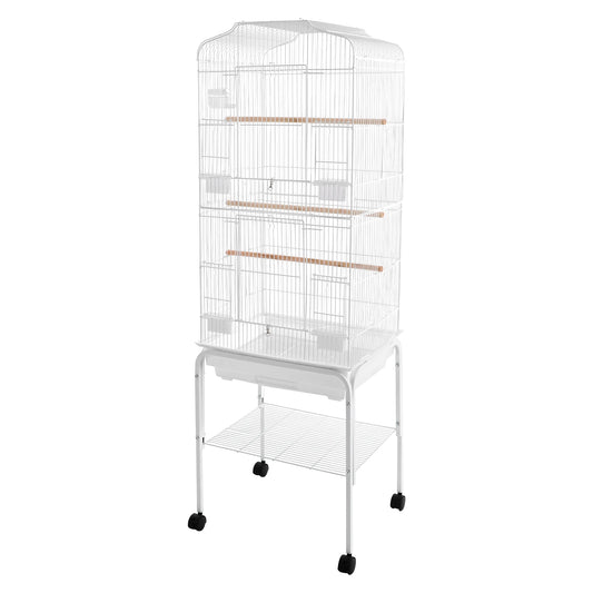 Bird Cage With Stand And Wheels For Cockatiels Parrots Finches
