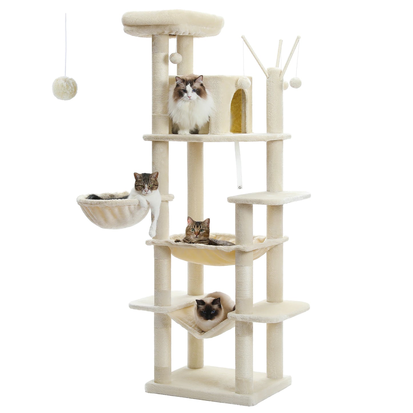 PAWZ Road Large Cat Tree Tower For Indoor Cats Deluxe