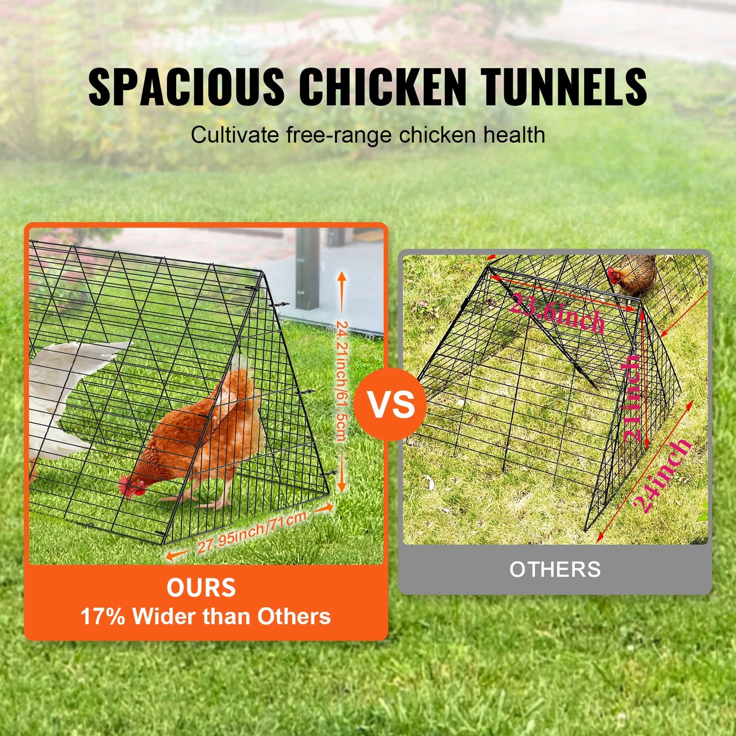 Succebuy Portable Outdoor Chicken Tunnels With Corner Frames For Garden