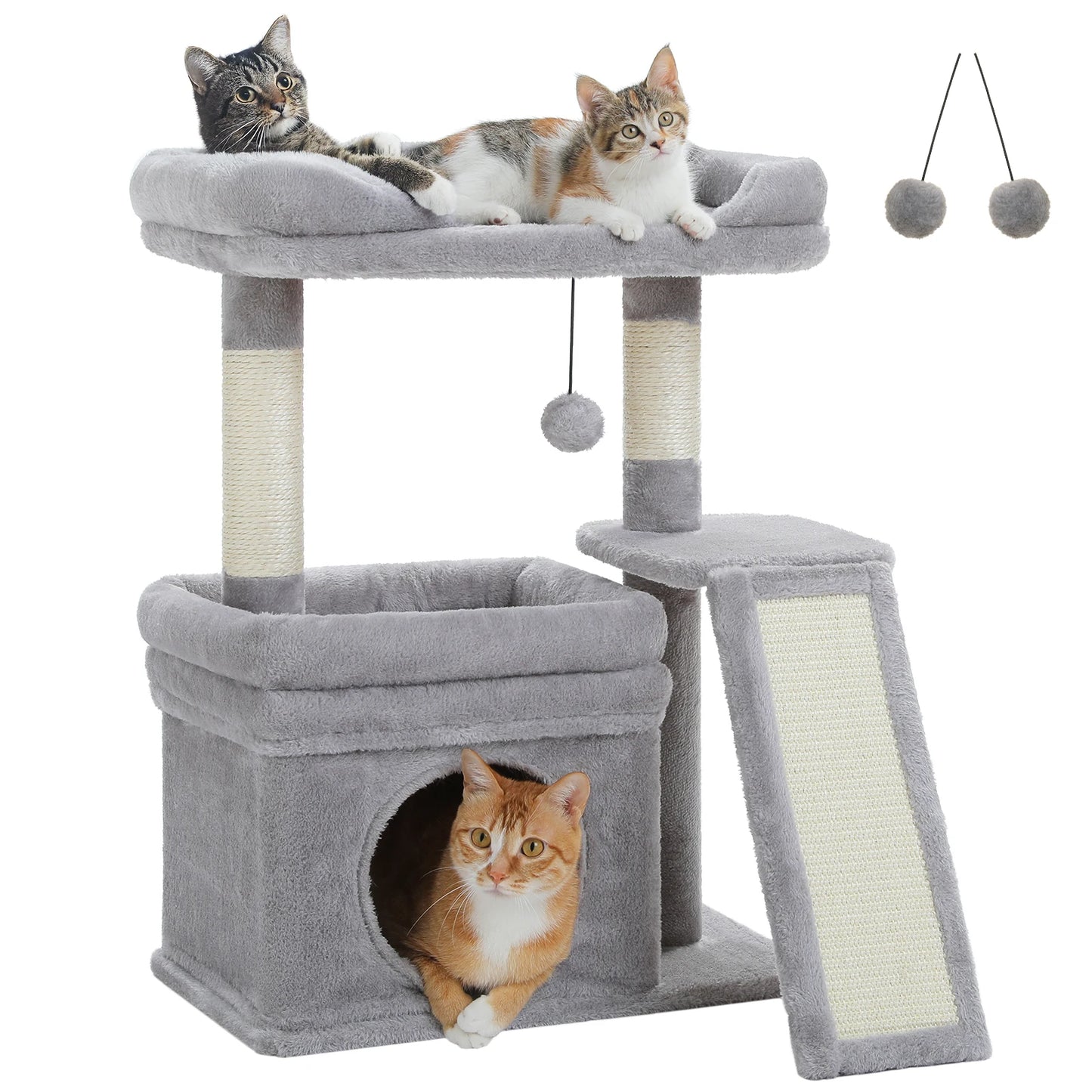 PAWZ Road Three Tier Cat Tree Indoor Sisal Scratching Post