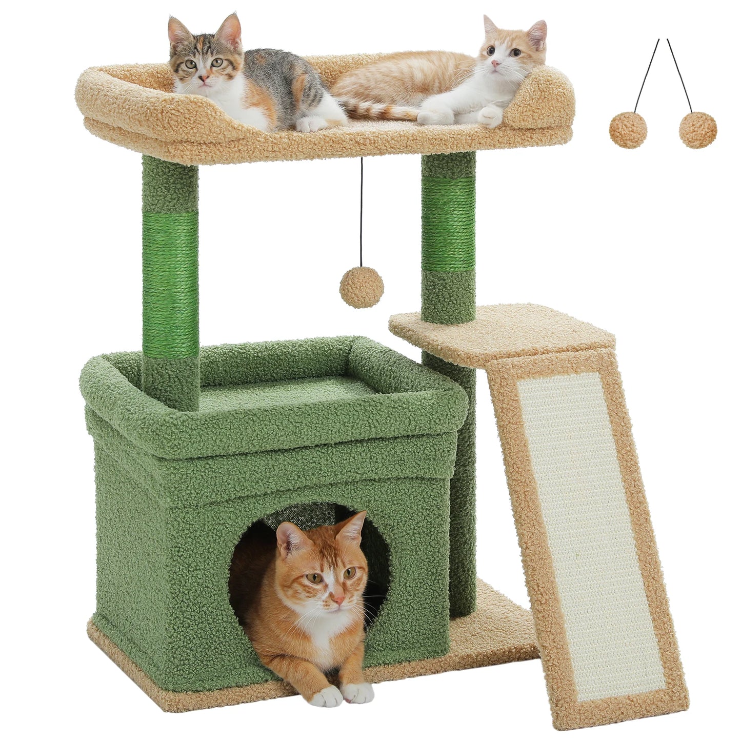 PAWZ Road Three Tier Cat Tree Indoor Sisal Scratching Post