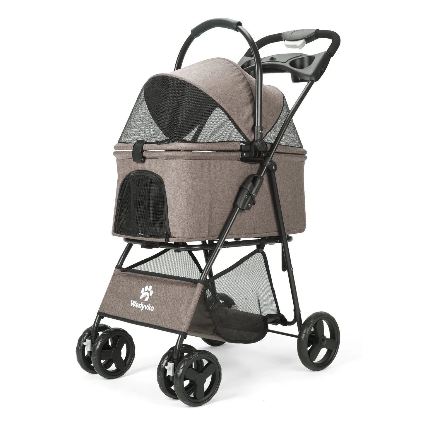 3 In 1 Pet Stroller With Removable Carrier For Small Medium Dogs Cats