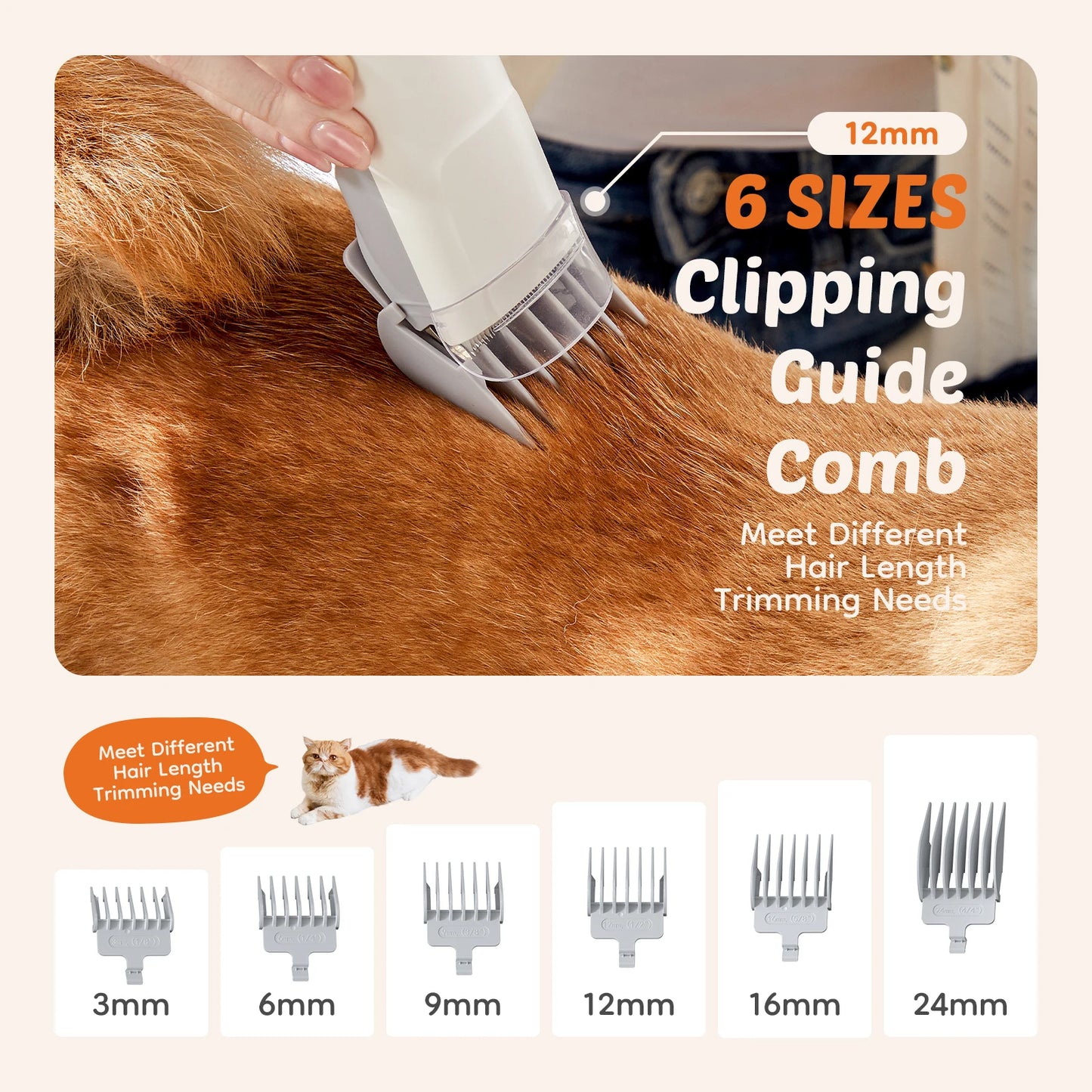 Pet Grooming Vacuum Kit 3 Suction Modes And Cordless Clippers