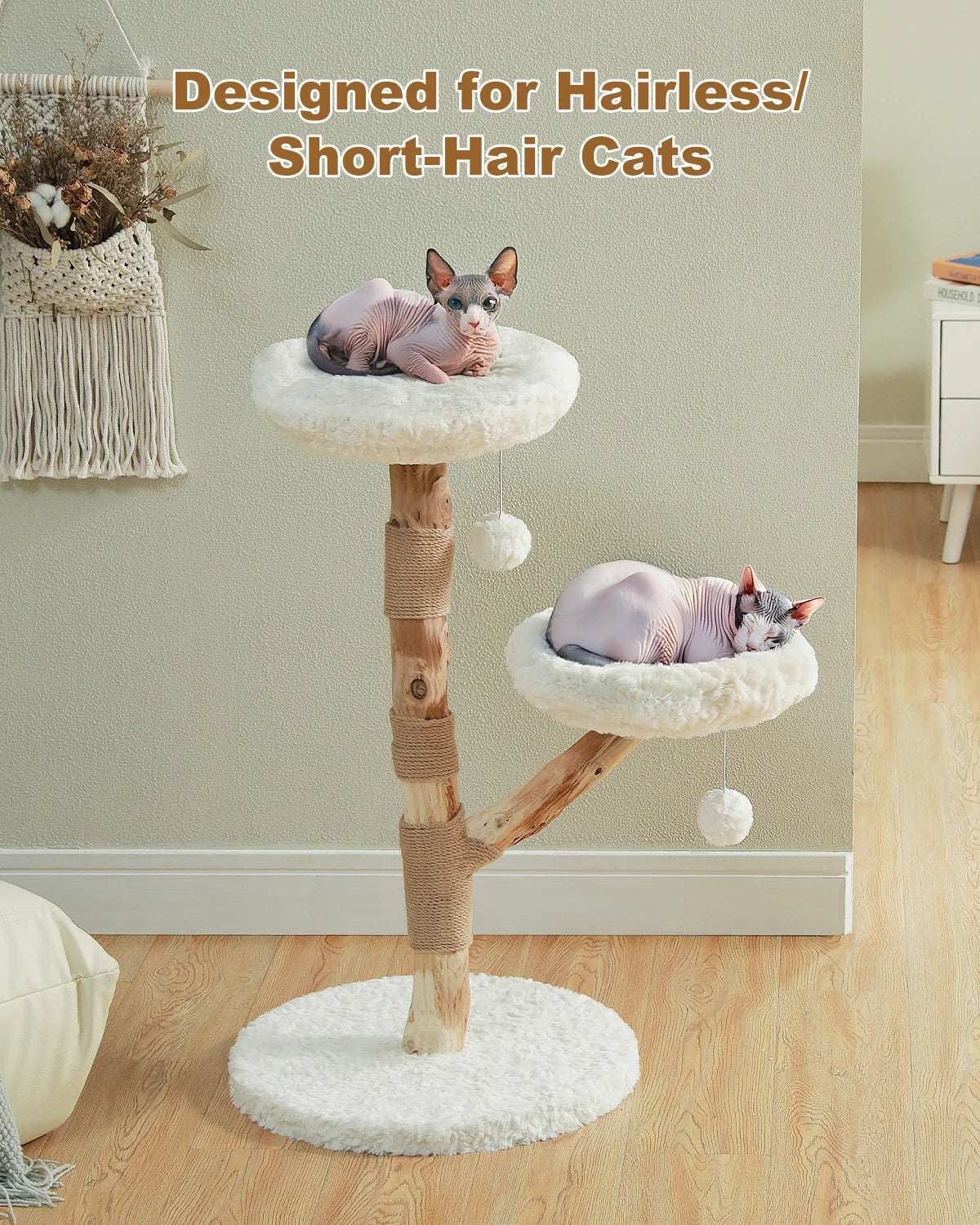 PAWZ Road Flower Cat Tower Sisal Scratching Posts Wood Perches