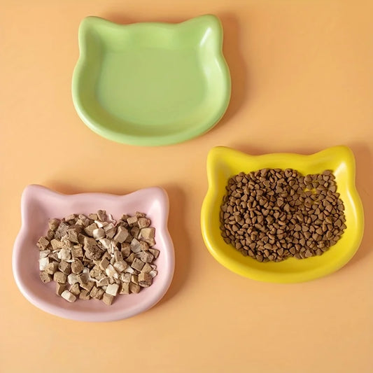 Premium Plastic Cat Food Dish Pet Bowl For Dwarf Cats