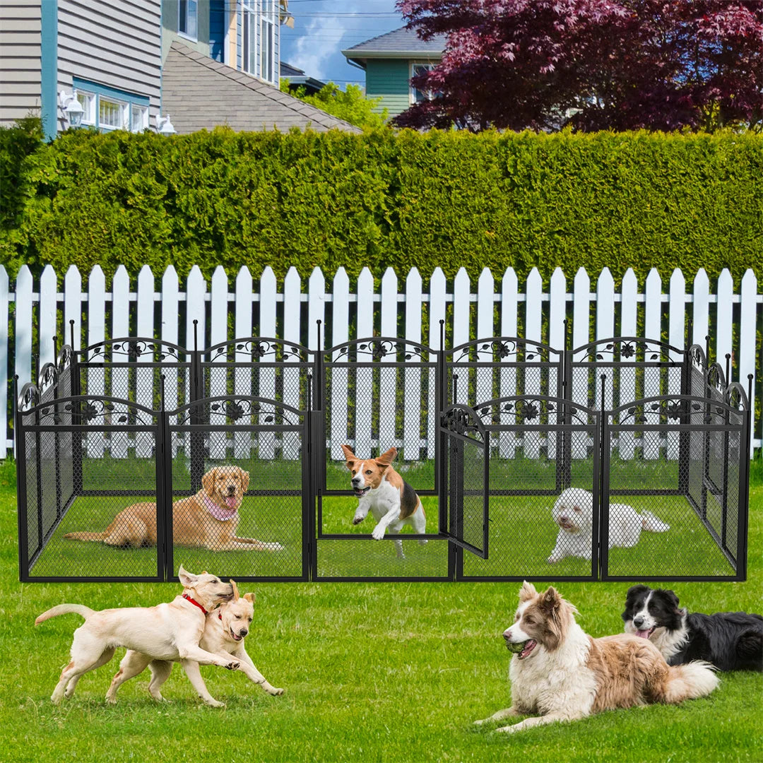 BINGOPAW 8 Panel Heavy Duty Dog Playpen For Indoor Outdoor
