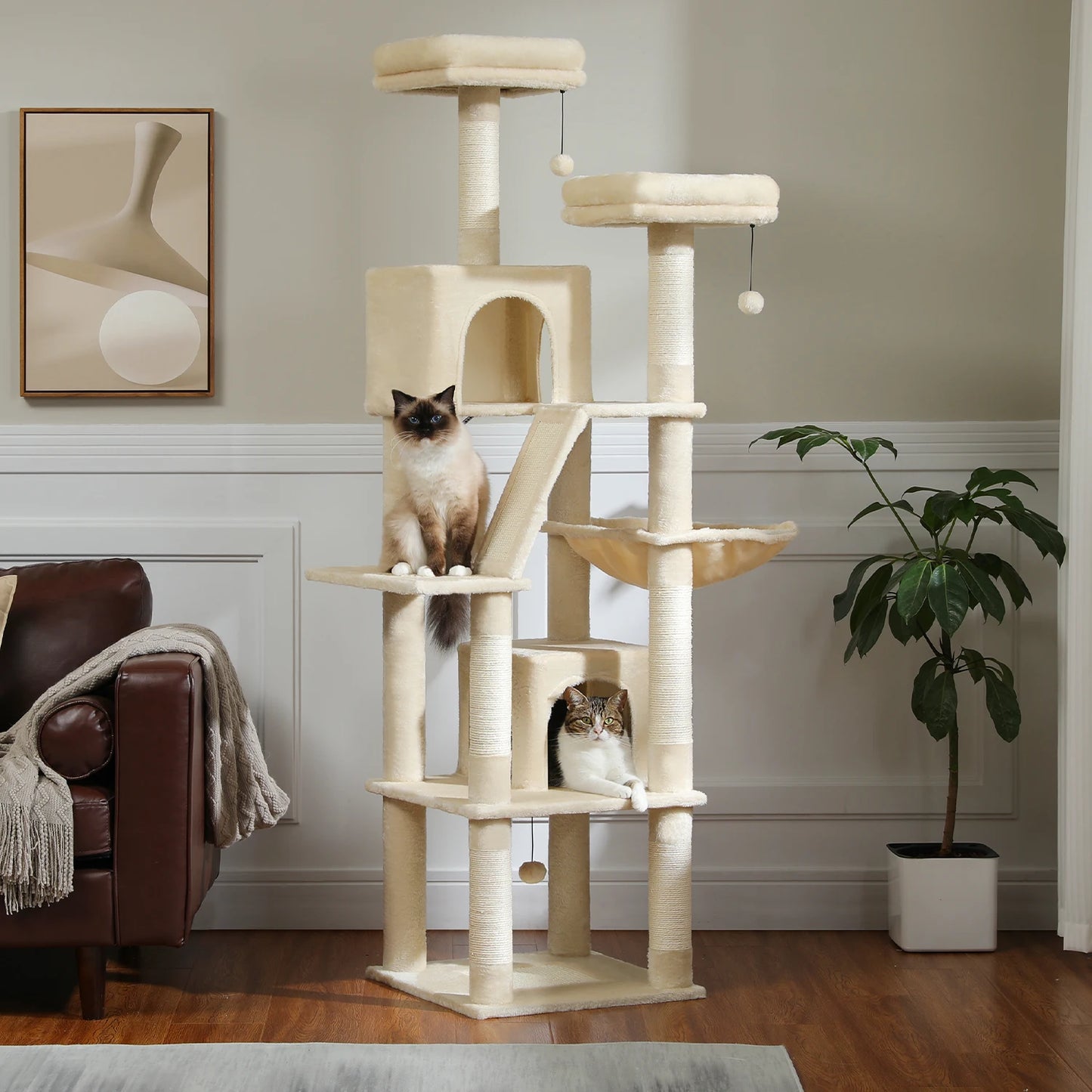 PAWZ Road Large Cat Tree Tower Plush Condo