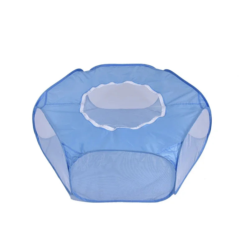 Portable Foldable Transparent Pet Cage Playpen For Cats Dogs And Small Animals