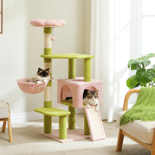 PAWZ Road Flower Cat Tree Multi Level Cat Tower With Sisal Covered Posts
