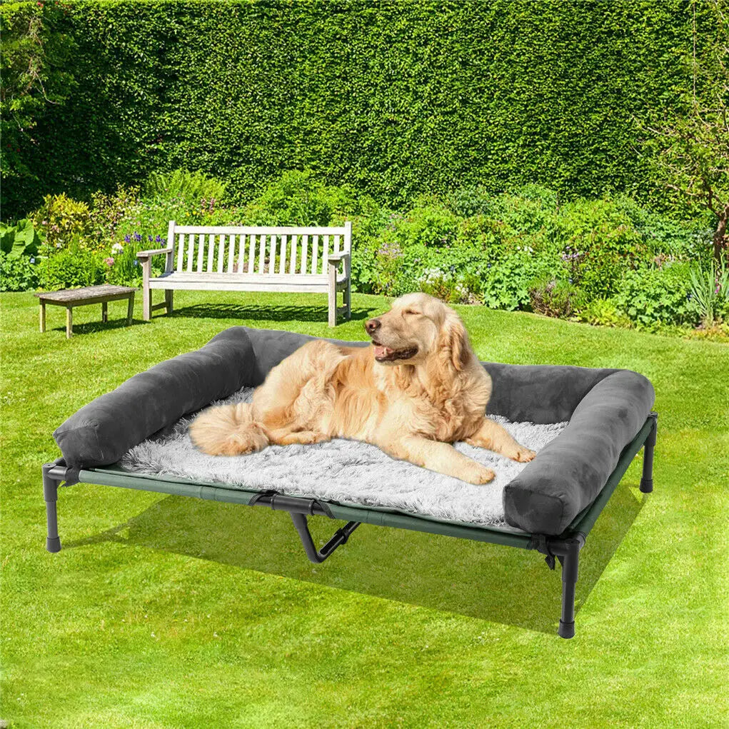 BINGOPAW Elevated Pet Lounger Bed For Dogs And Cats Indoor Outdoor