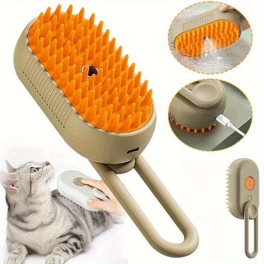Grooming Steam Brush For Pets Cat Hair Removal And Massage
