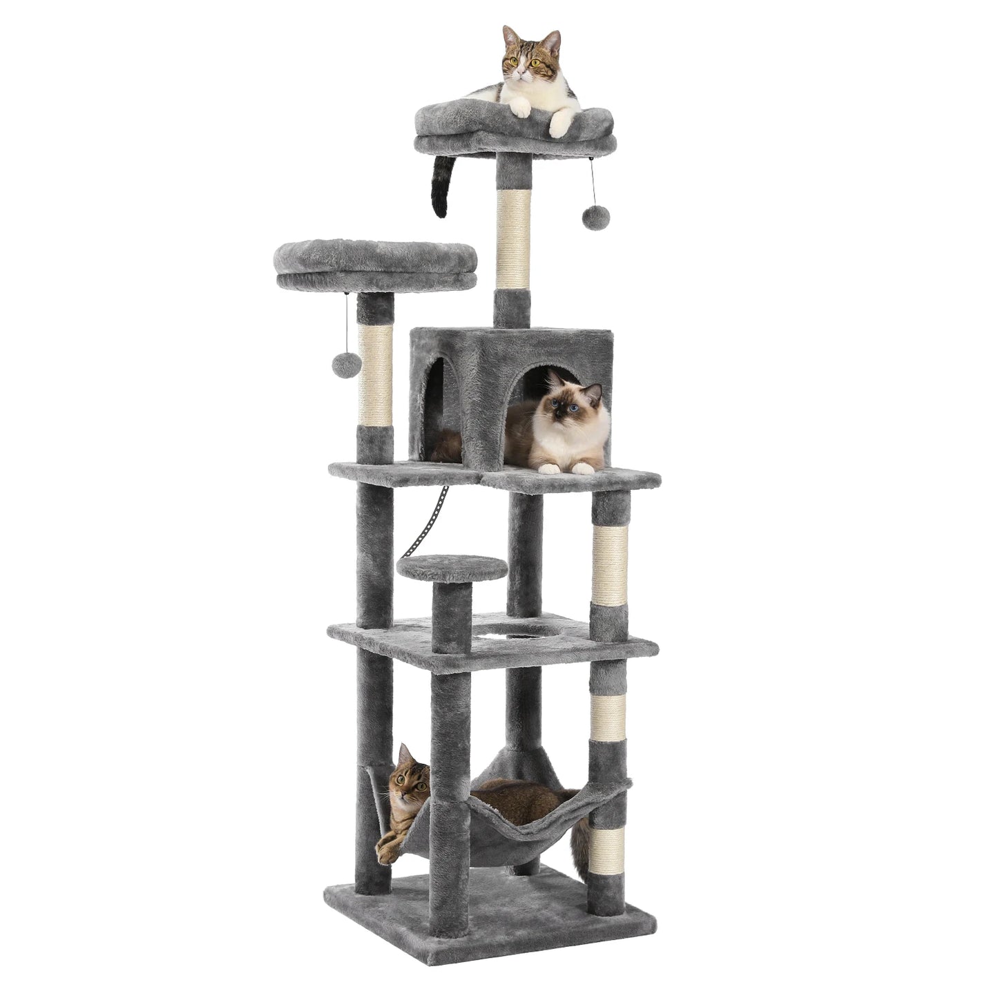 PAWZ Road Large Cat Tree Tower For Indoor Cats Deluxe