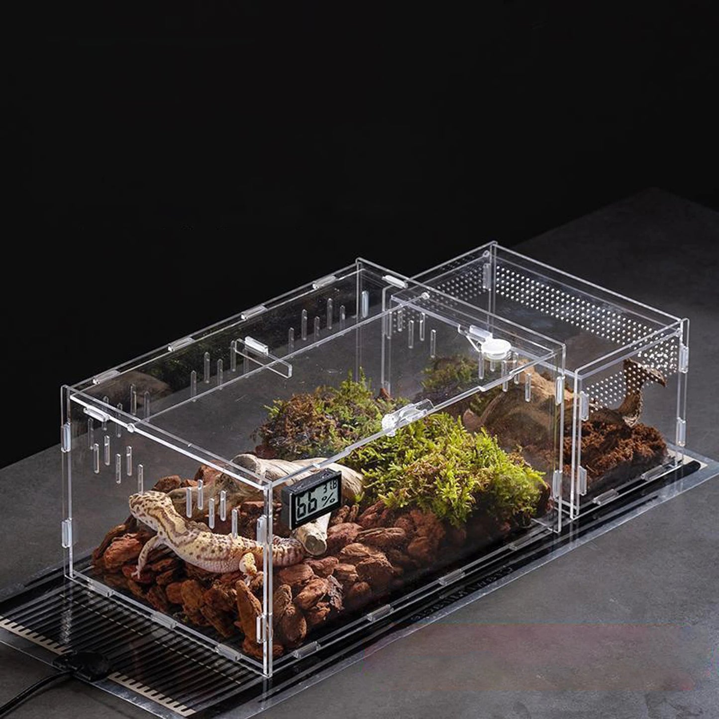 Acrylic Reptile Breeding Box Terrarium Enclosure For Turtles Tarantulas