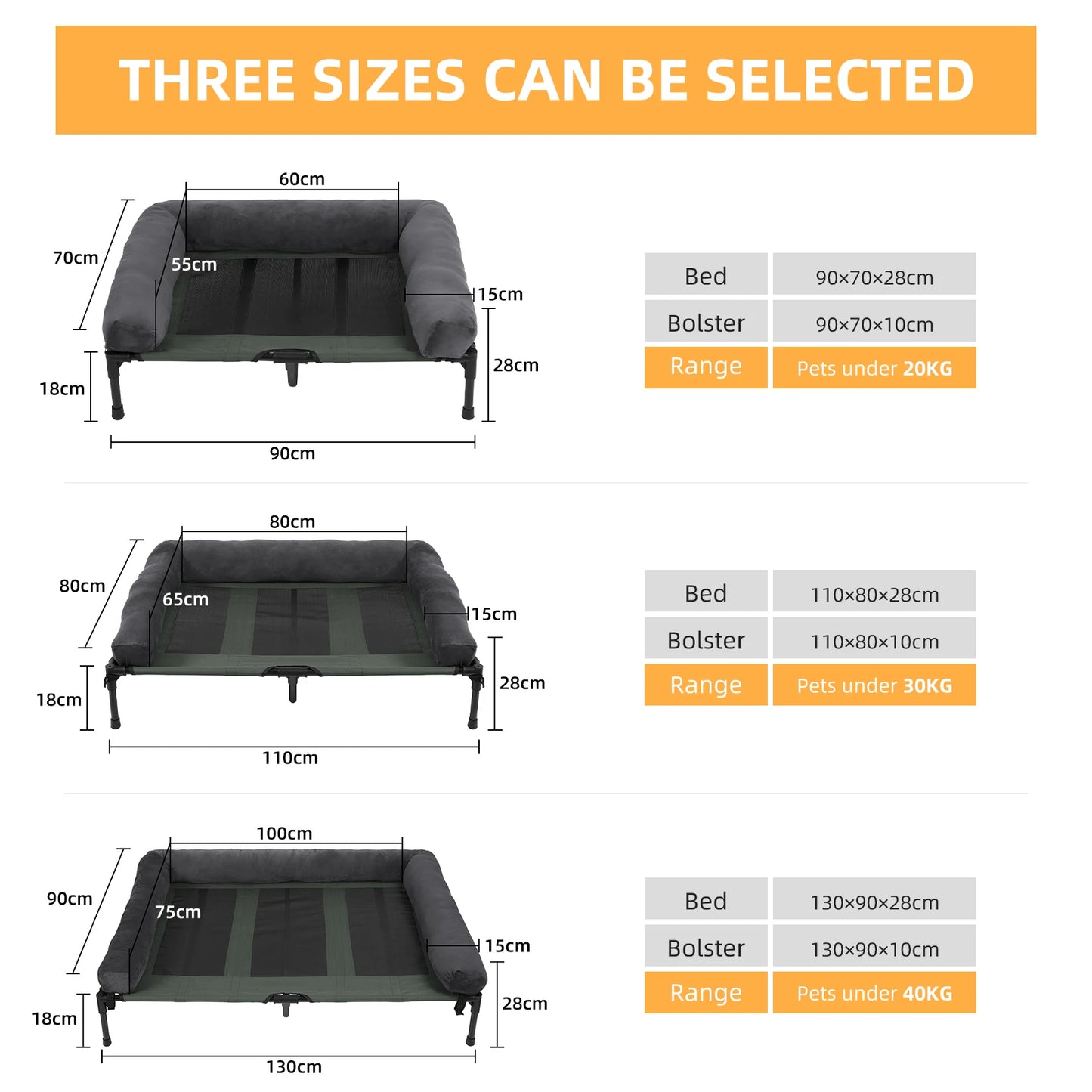 BINGOPAW Elevated Pet Lounger Bed For Dogs And Cats Indoor Outdoor