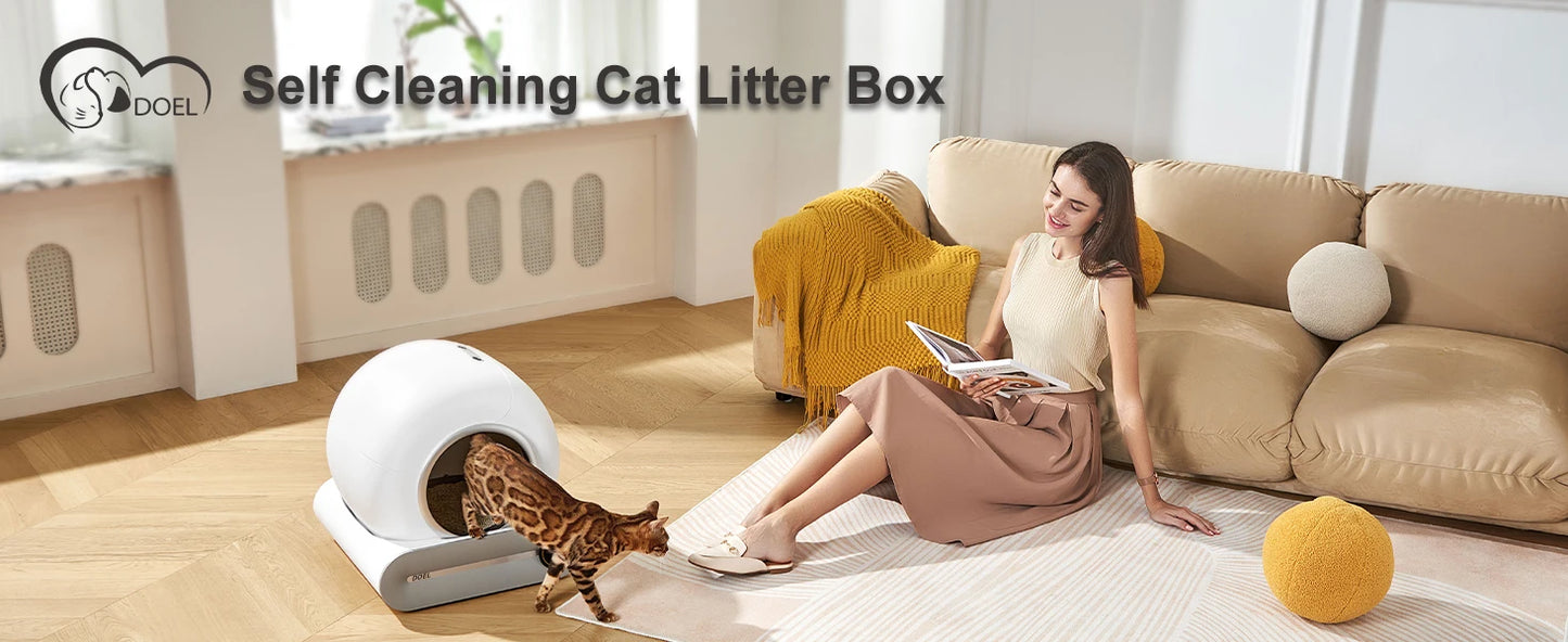 DOEL Automatic Self Cleaning Cat Litter Box With App Control